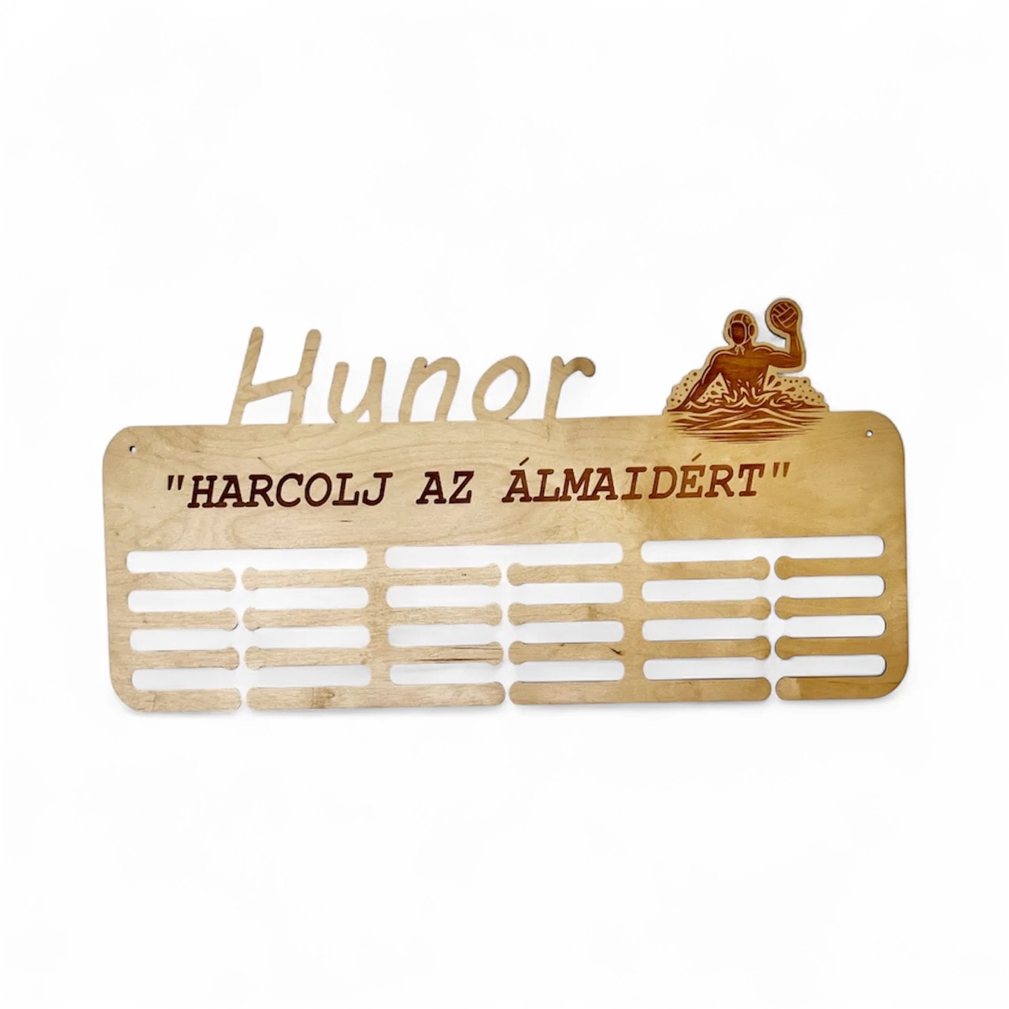 Személyre szabható fa éremtartó