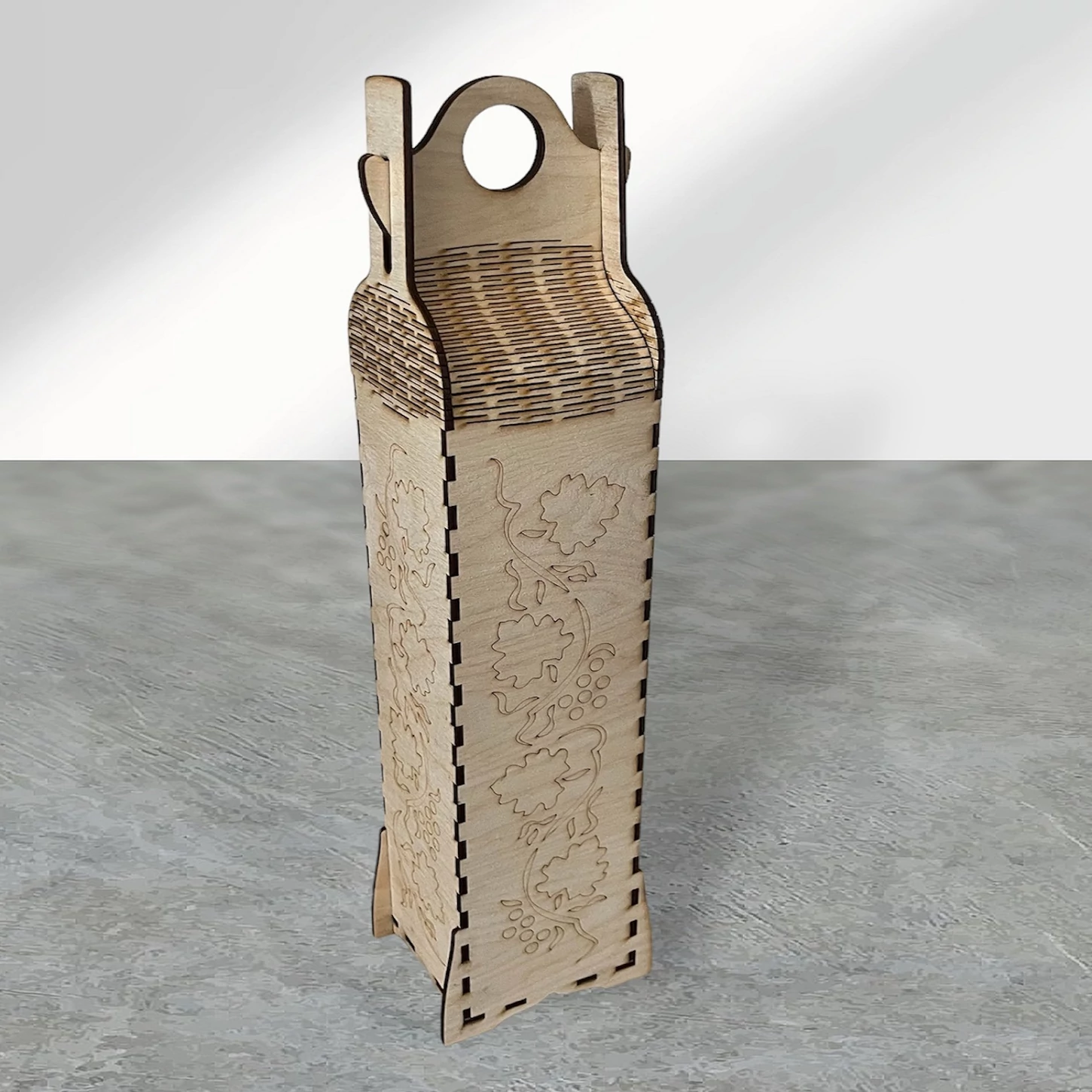 Szőlőmintás bortartó ajándékdoboz