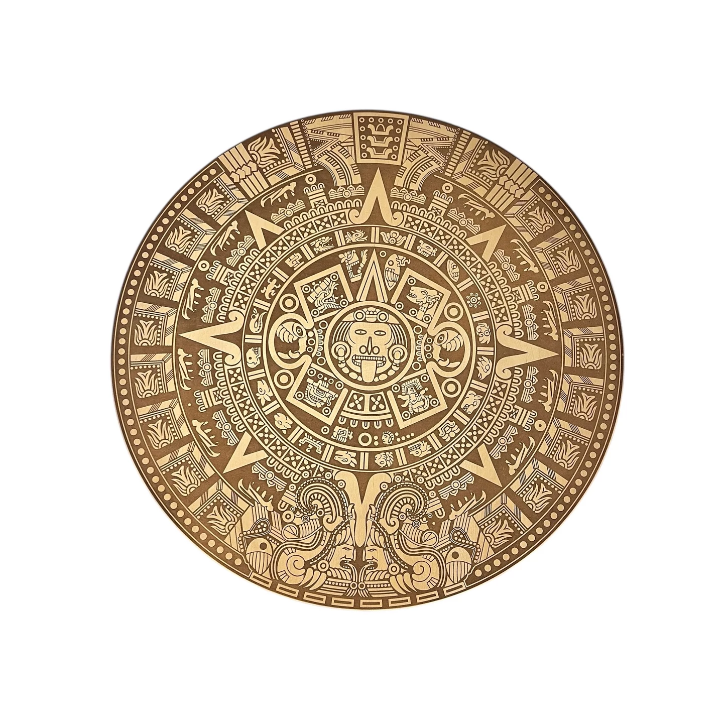 Azték Naptár Falikép – Lézervágott fa dekoráció (550 mm)