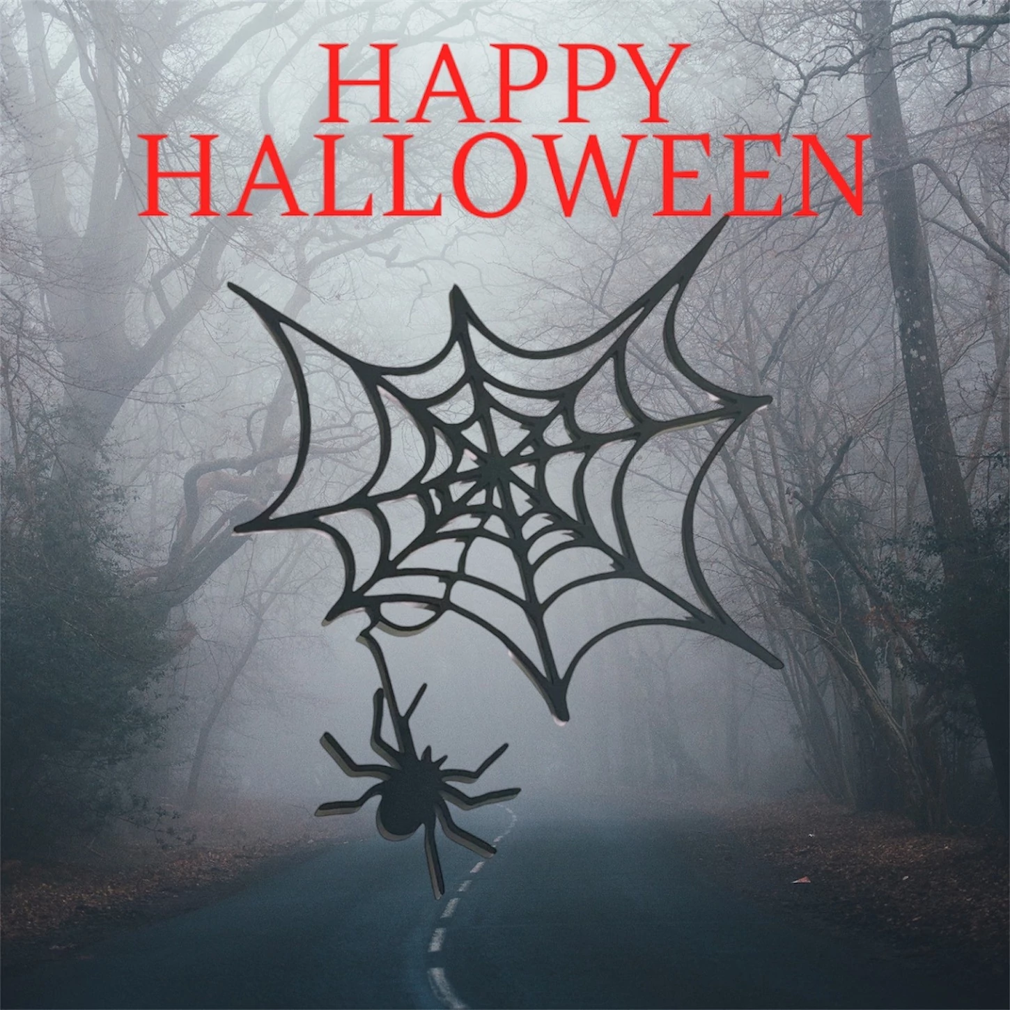 Pókháló és pók halloween dekoráció