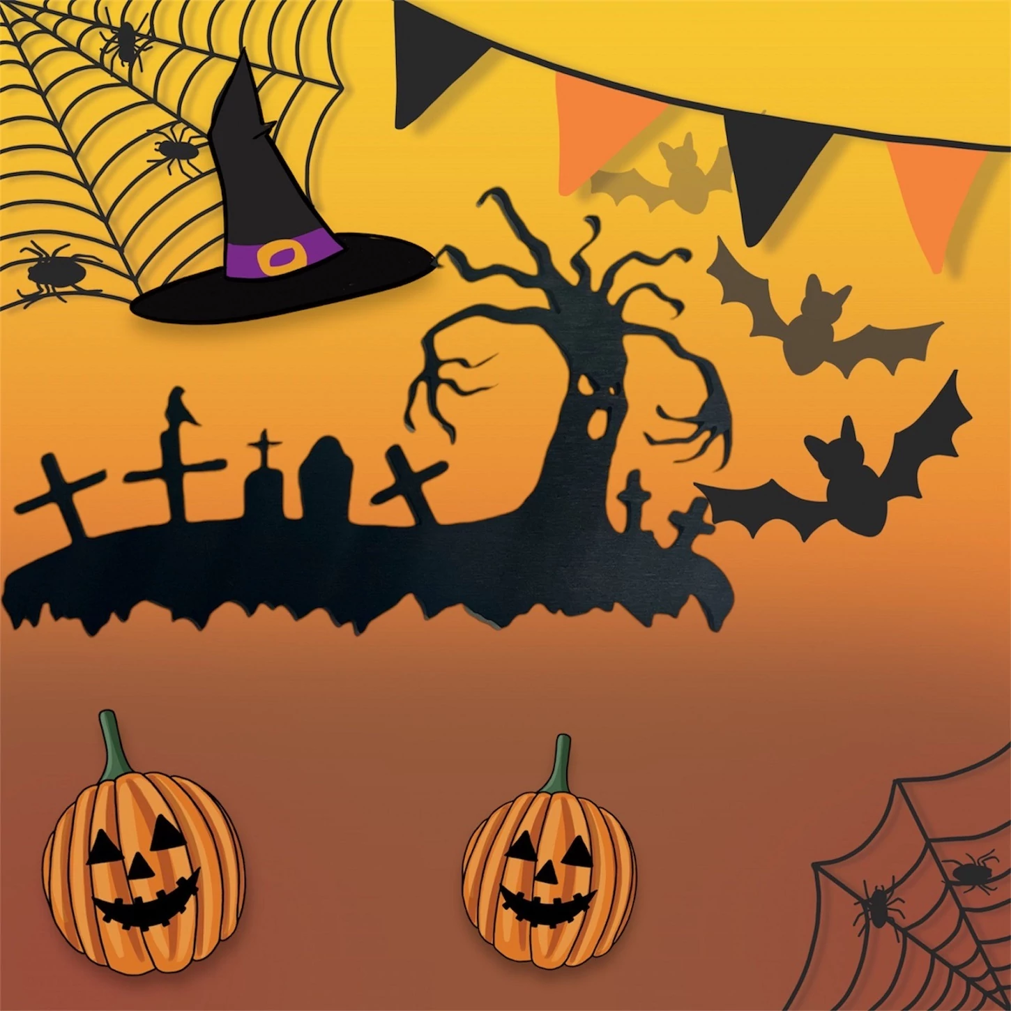 Rémisztő temető halloween dekoráció