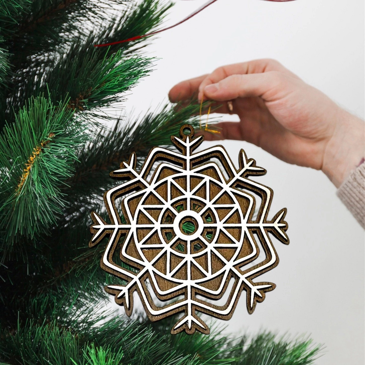 Karácsonyfa dísz hópehely