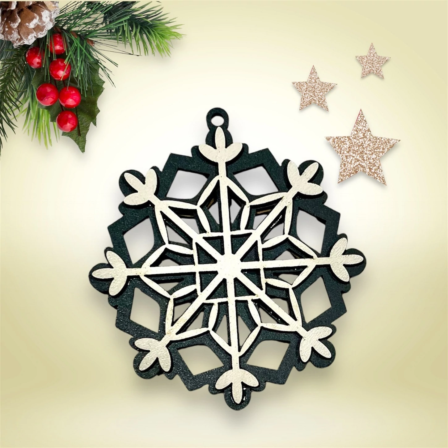 Karácsonyfa dísz hócsillag