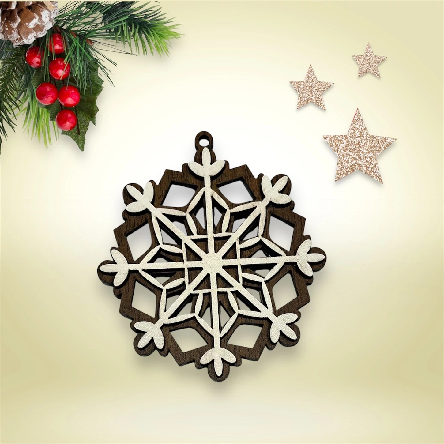 Karácsonyfa dísz hócsillag