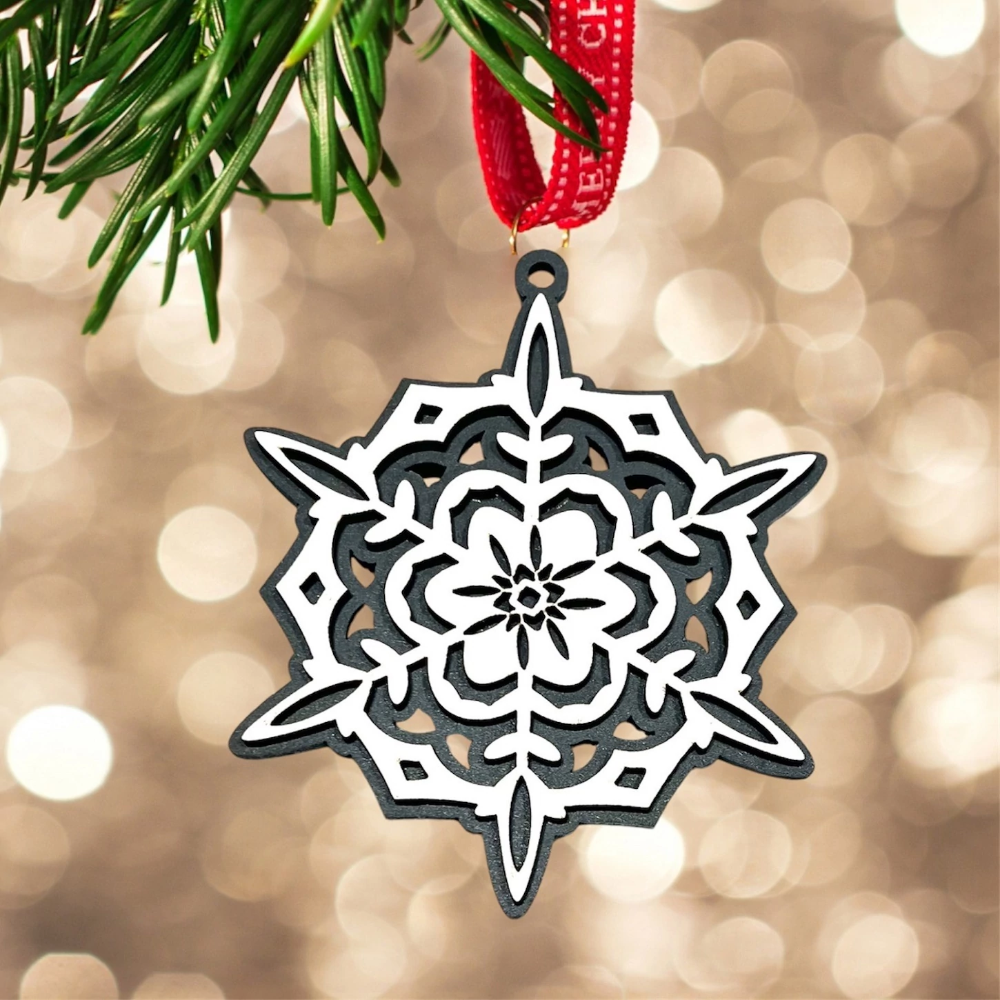 Karácsonyfa dísz jégkristály