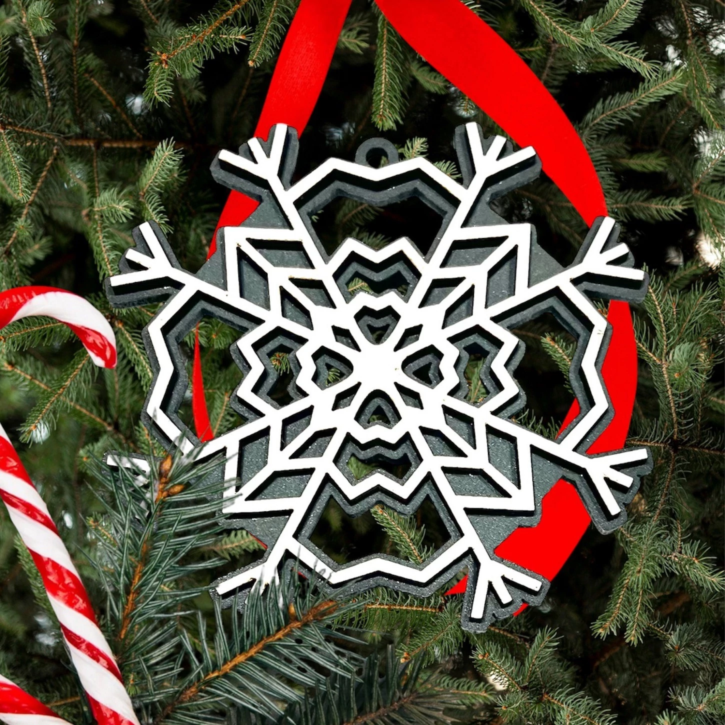 Karácsonyfa dísz hóvarázs