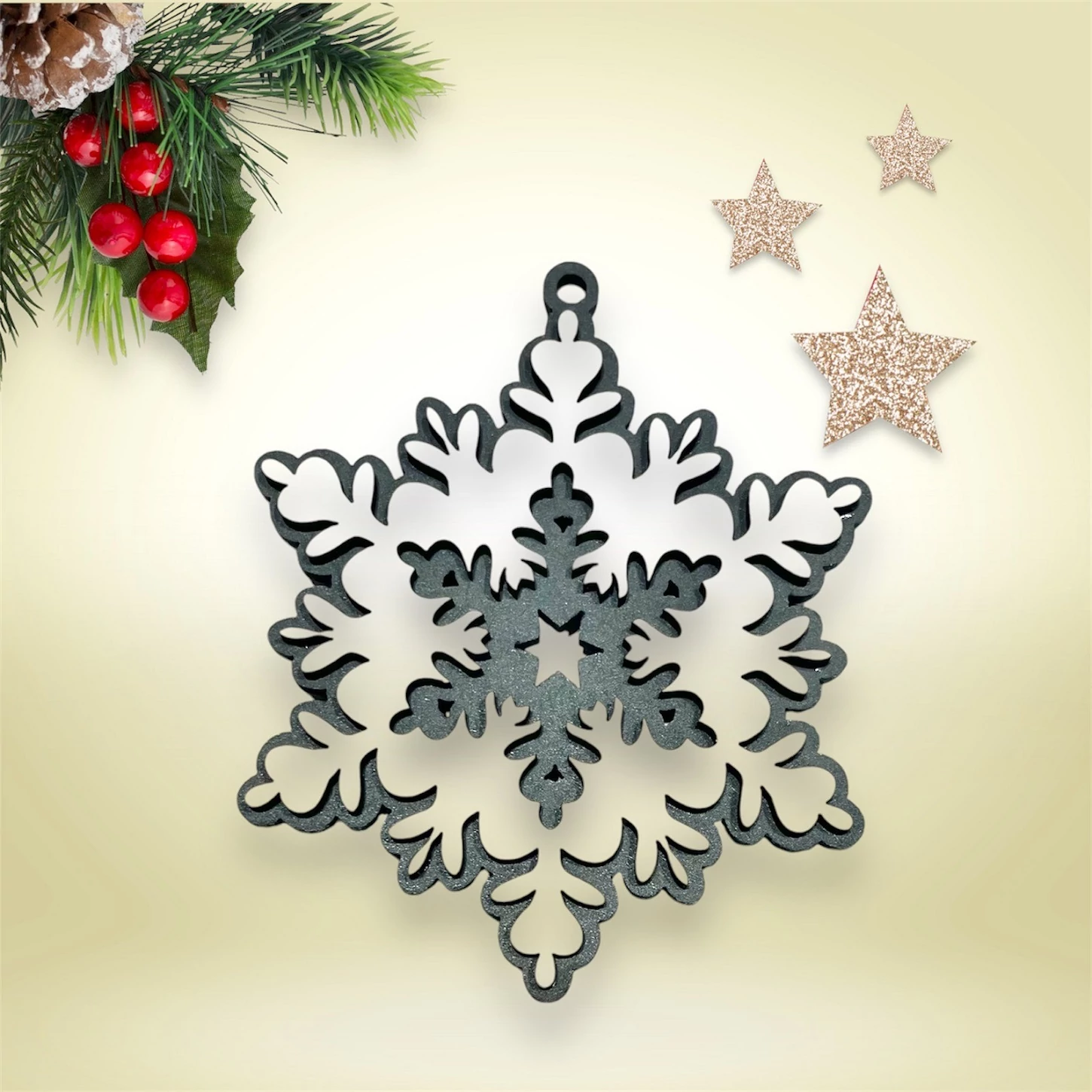 Karácsonyfa dísz fagyos