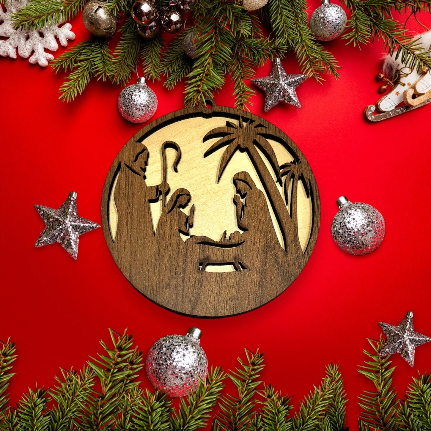 Karácsonyfa dísz A kisjézusnál