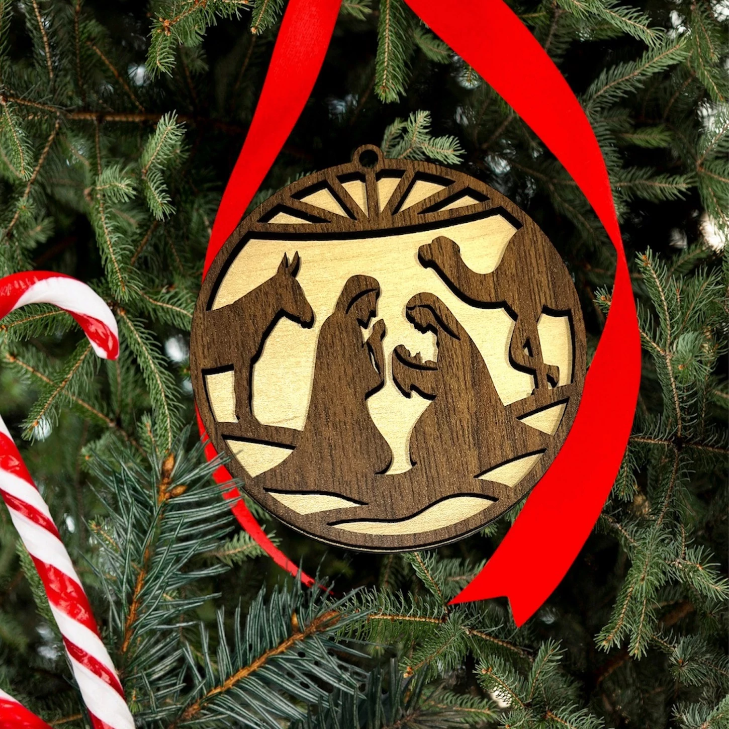 Karácsonyfa dísz Az állatokkal