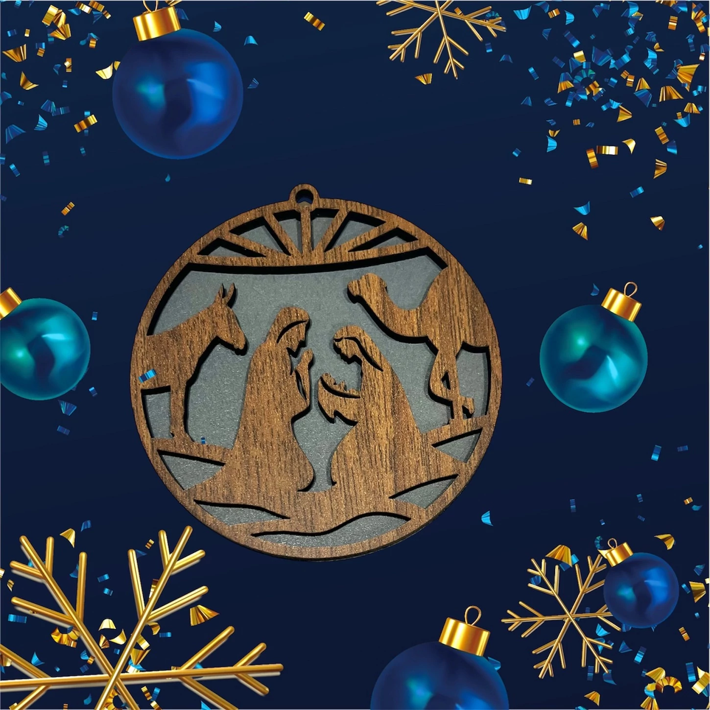 Karácsonyfa dísz Az állatokkal