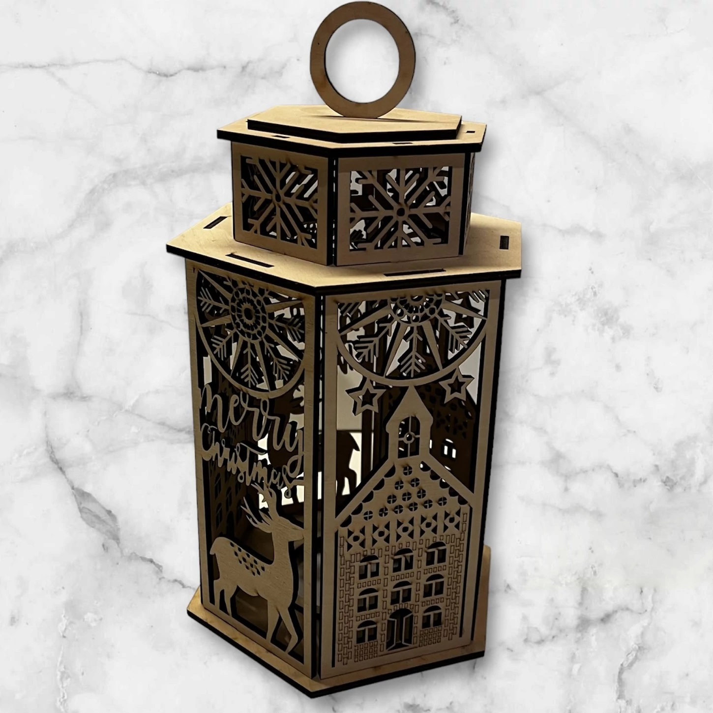 Karácsonyi lámpás-Szarvas