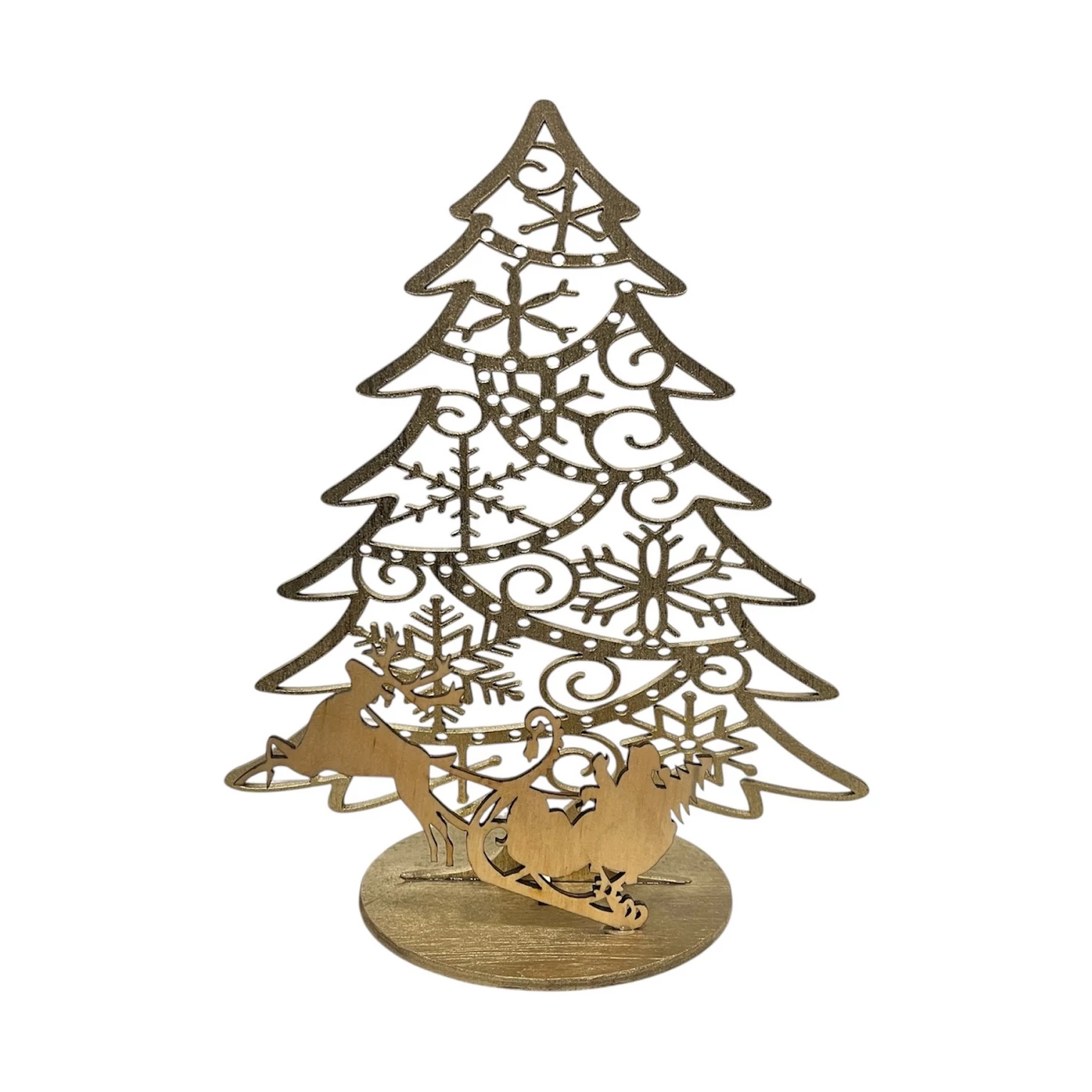 Arany mikulásos karácsonyi asztaldísz