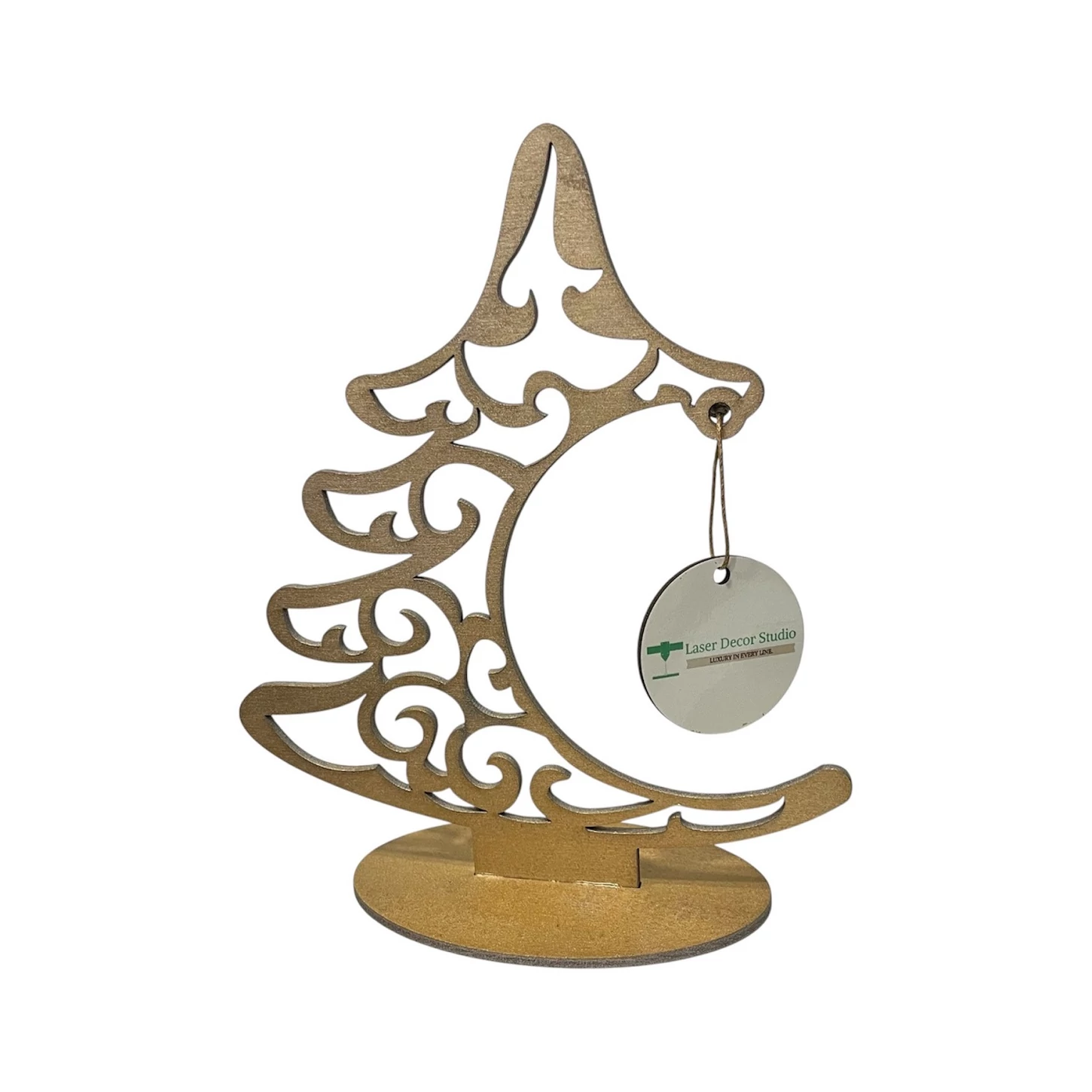 Díszes karácsonyfa asztal dísz