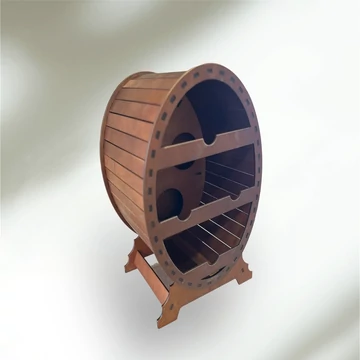 Hordó Alakú Bortartó – 4 Üveg Bor Tárolására