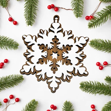 Karácsonyfa dísz fagyos