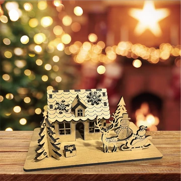 Karácsonyi asztaldísz –Téli jelenet