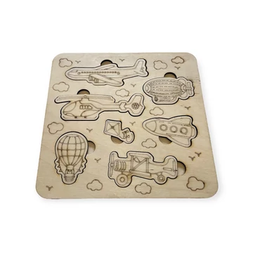 Fából készült légi járműves puzzle 