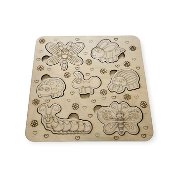 Fából készült Rovaros puzzle 