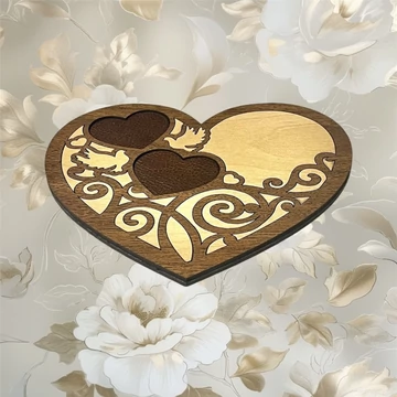 Esküvő-Gyűrű tartó tálca