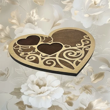 Esküvő-Gyűrű tálca